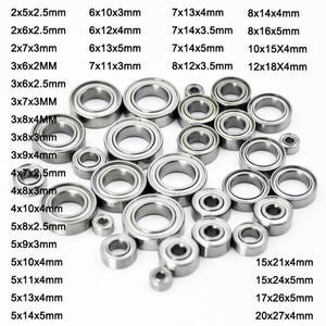 4pcs 소형 볼 베어링 3x6x2.5 4x7x2.5 4x8x3 5x8x2.5 5x10x4 5x11x4 6x12x4 8x12x3.5 10x15x4 12x18x4mm RC