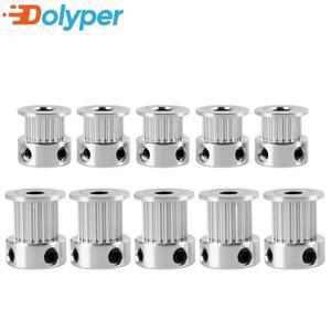 5피스 GT2 20 치아 16 보어 5mm/8mm 타이밍 Alumium 풀리 3D 프린터 부품 용 GT2-6mm 오픈 벨트에 적합