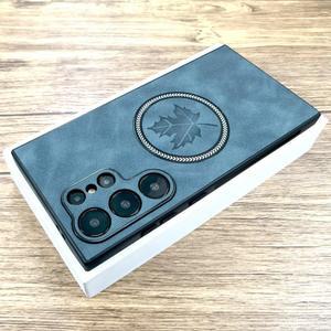 삼성 갤럭시 S25 S24 S23 S22 S21 커버에 20 Magsafe 케이스 전화 충전 플러스 가죽 울트라 자기 대한 S25Ultra 참고 FE 레트로