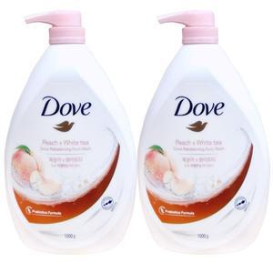 도브 화이트 피치 바디워시 1kg x2개 대용량 바디클렌저