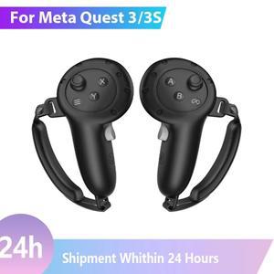 메타 퀘스트 3S/3 충돌 방지 터치 컨트롤러 실리콘 커버 핸들 그립 3 VR 액세서리용 보호 처리
