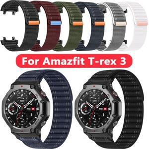 호환품 Amazfit T-Rex3 교체 용 시계 밴드 Sea Wave 나일론 루프 스트랩 액세서리 손목 팔찌