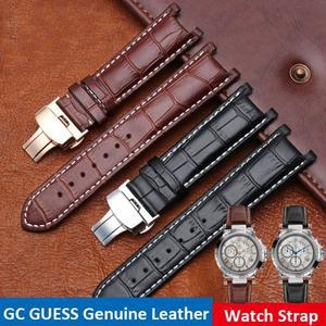 노치 가죽 시계 스트랩 20*11mm 22*13mm GC 추측 Passa 정품 Lleathe 방수 체인 남성 여성