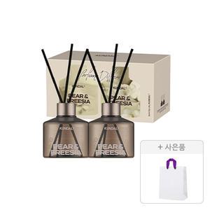 쿤달 시그니처 퍼퓸 디퓨저 세트 페어앤프리지아 (본품, 200ml, 2개 + 섬유스틱, 10P) + 증정(고급 쇼핑백,1개)