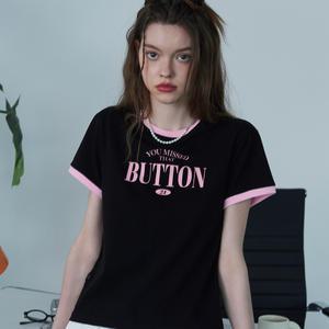 BUTTON CROP 링거티 블랙