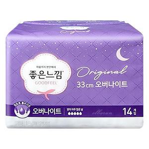 좋은느낌 오리지널 오버나이트 14매x1개 /생리대