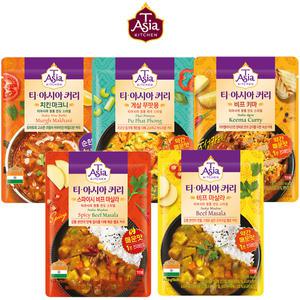 티아시아 본고장 정통 커리 5종 170g 5개입 / 즉석카레