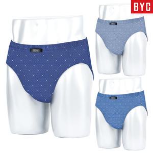BYC 순면 미디 남자 삼각팬티 3매입 0358