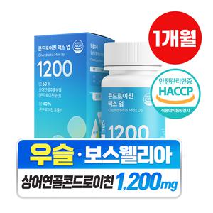 담을수록 콘드로이친 맥스 업 1200 고함량 칼마디 콘드로이친 1,000mg X 60정, 1박스(1개월분)식약처 인증