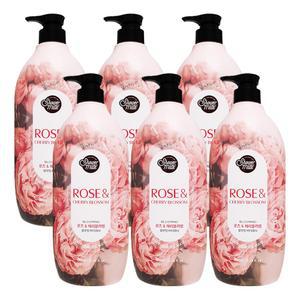 샤워메이트 블루밍 바디워시 로즈 체리블라썸 900g x 6개