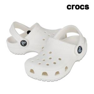 [크록스] 키즈 클래식 클로그 T 샌들 화이트 206990-100