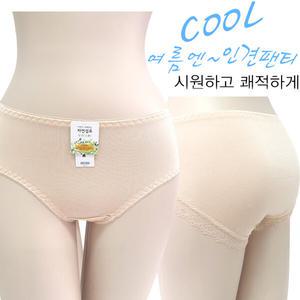 [보리보리/마이핏]밑단 레이스 인견팬티 1p 쿨팬티 여름팬티 풍기인견속옷