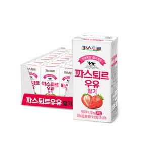 파스퇴르 전용목장 딸기우유 190ml x 24팩