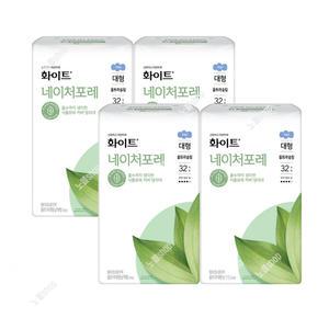 화이트 네이처포레 울트라슬림 대형 32개입 4팩