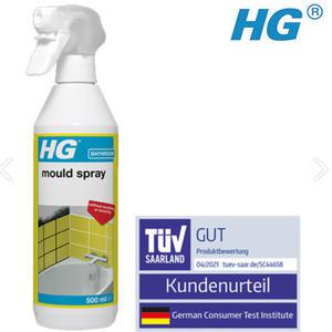 HG  Mould remover 곰팡이 제거제 500ml  화장실 욕실 청소 찌든때  베란다 지하실 검은  곰팡이 세척 청소 세제  창문 벽지  얼룩제거 세정제 세척제