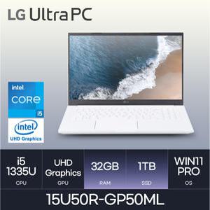 HMC / LG전자 2023 울트라PC 15U50R-GP50ML (Win11 PRO / NVMe 1TB / RAM 32GB)