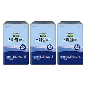 24년형 디펜드 스타일 패드 남성 프리, 12P, 3개
