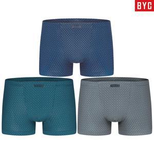 BYC 남자 쿨피아 인견 나염 드로즈 팬티 3매입 3019