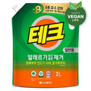 테크 진드기 알레르기 원인 제거 액체세제 일반 리필 2L