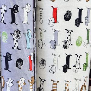고양이 패턴 천 2color/원단/패브릭/예쁜/디자인/무늬/면재질/다용도/페브릭/이쁜/컬러