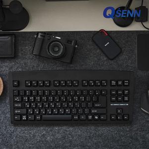 큐센 DT35 89 TKL 풀윤활 멤브레인 사무용 키보드 텐키리스 블랙