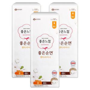 좋은순면 라이너 롱 69P X 3팩