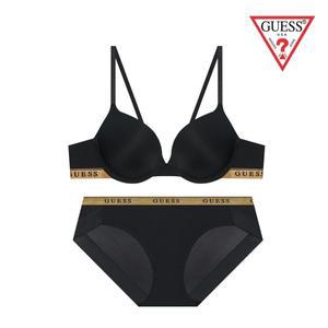 [롯데백화점]게스 자가드 골드밴디드 브라팬티세트 GCWBR741GCWBP741BK