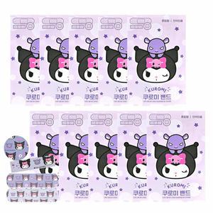 쿠로미 산리오 캐릭터즈 밴드 12매입 x 10개 혼합형 / 캐릭터 반창고 밴드 키즈밴드
