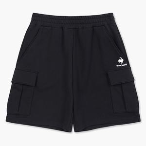 [르꼬끄스포르티브] 르꼬끄 공용 루즈핏 카고 반바지 블랙 QP123LHP21