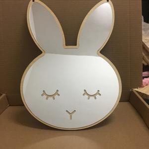 토끼 디자인 벽걸이 안전 거울 어린이집 놀이방 소품