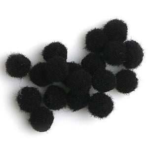 12mm 블랙 폼폼이 만들기 부자재 털방울 재료 소품 뿅뿅이 준비물 컬러솜 칼라솜