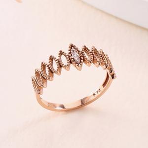 18K 오벌 슬릿 큐빅 밴드 반지 RSS40940