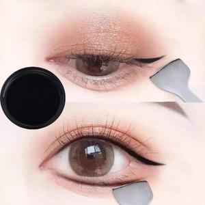 더블 엔드 아래 속눈썹 실리콘 스탬프 DIY 블랙 아이라인 템플릿 아이라이너 도장 초보자 메이크업 도구