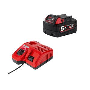 밀워키 M18 B5+M12-18FC 18V 배터리 충전기 세트