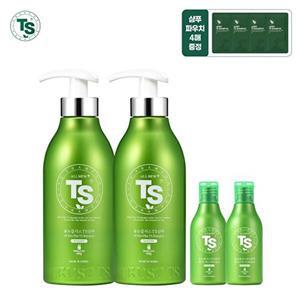 [티에스]TS올뉴플러스샴푸 500g*2개+TS올뉴플러스샴푸 100g*2개+TS저스트샴푸 6g*4개