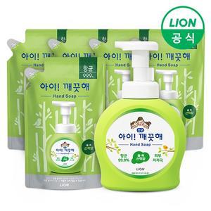 아이깨끗해 손세정제 숲속산책 용기 490ml 1개+리필 450ml 5개