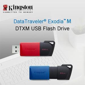 100% 오리지널 킹스턴 USB 플래시 드라이브 펜 DTXM Pendrive 64G 128GB 디스크 미니 키 메모리 스틱 3.0