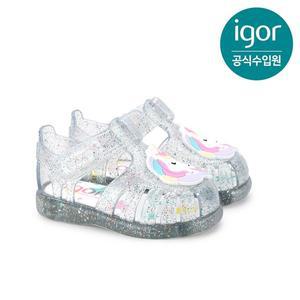 갤러리아 이고르 토비 유니콘 글리터 클리어 IGSDL6M2TR 키즈젤리슈즈 여아샌