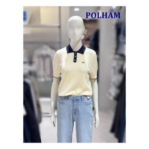 폴햄 여성 케이블 카라 머신워셔블 반팔 니트 PHF2ET2470 -US 659068