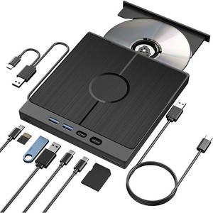 CD롬 플레이어 USB 30 C 외장 CD DVD RW 드 버너 리더 윈도우 맥 PC 노트북용 7 인 1