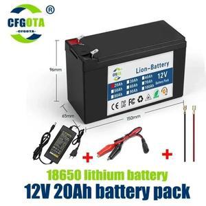12v 20Ah 18650 리튬 이온 배터리 전기 자동차 팩 9V- 12V 20000mAh 내장 BMS 30A 고전류