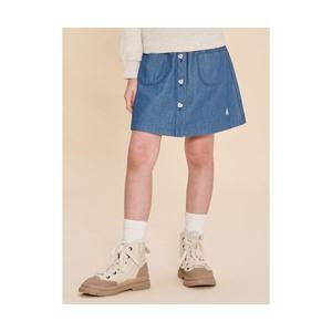 [매장정품] 빈폴 BEANPOLE 키즈 포켓 포인트 데님 치마 바지 블루 BI4727G01P