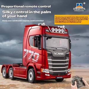 RC카 엔지니어링 차량용 Huina Scania 770S 트레일러 헤드 합금 4 륜 구동 비율 501D