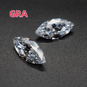 Marquise 모이사나이트 다이아몬드 원석 컷 DIY용 GRA 보석 포함 0 5ct 3ct DEF 색상 VVS1 Moissantie Stone