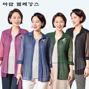 25SS 마담엘레강스 샤인 메쉬 플리츠 앙상블 (자켓+블라우스)