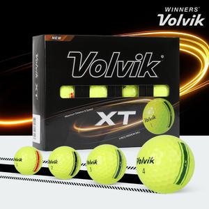 볼빅 XT 골프공 3피스 VOLVIK 제로 트랙 퍼팅라인 옐로우 2025년