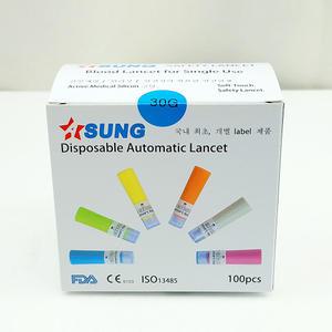 아성 안전란셋 30G 100개입 1박스 일회용 멸균 자동 채혈침 랜싯