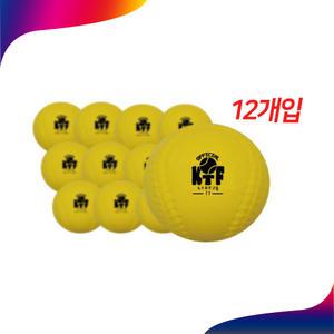 KTF 한국티볼연맹 티볼공 12개 연맹대회공인구 11인치 우레탄 노란색