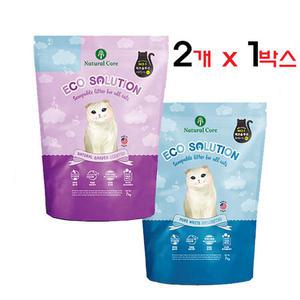 네츄럴코어 에코솔루션 7kg 2개 1박스 벤토나이트 고양이모래