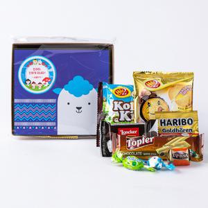 10개_간식8종+메시지스티커+상자포장 선물 세트 종합 과자 초등학교 학생 어린이 아이 유치원 교회 학원 단